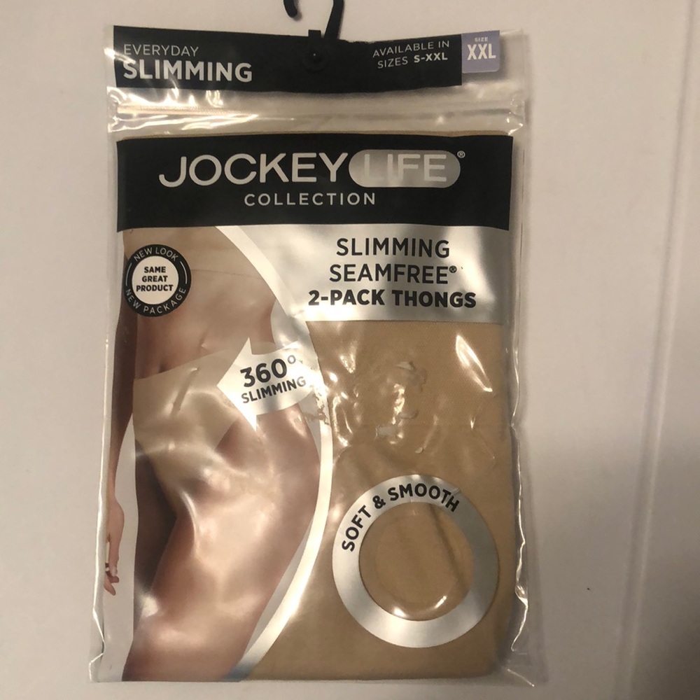 JOCKEY LIFE Women Slimming 2 Pack Thong XXL Beige